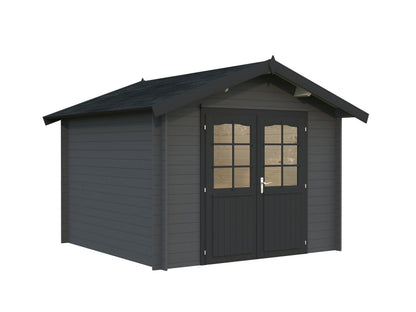 Garden Shed Lotta 7.3 m², grey with anthracite trim