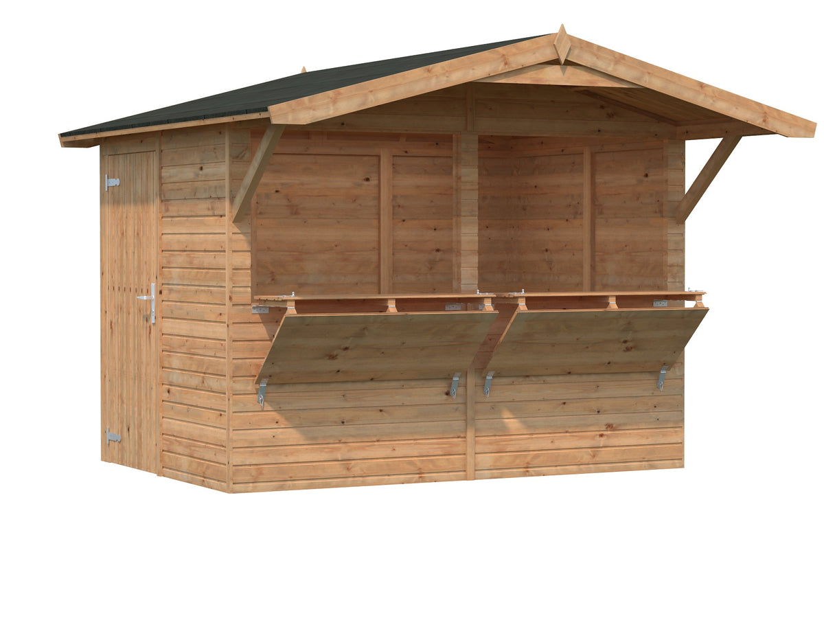 Garden Shed Stella 5.0 m², brown dip-treated