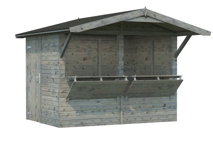 Garden Shed Stella 5.0 m², grey dip-treated