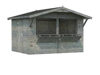 Garden Shed Stella 8.2 m², grey dip-treated