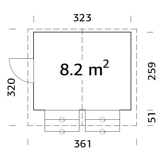 Garden Shed Stella 8.2 m²