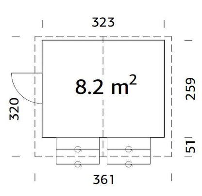Garden Shed Stella 8.2 m²