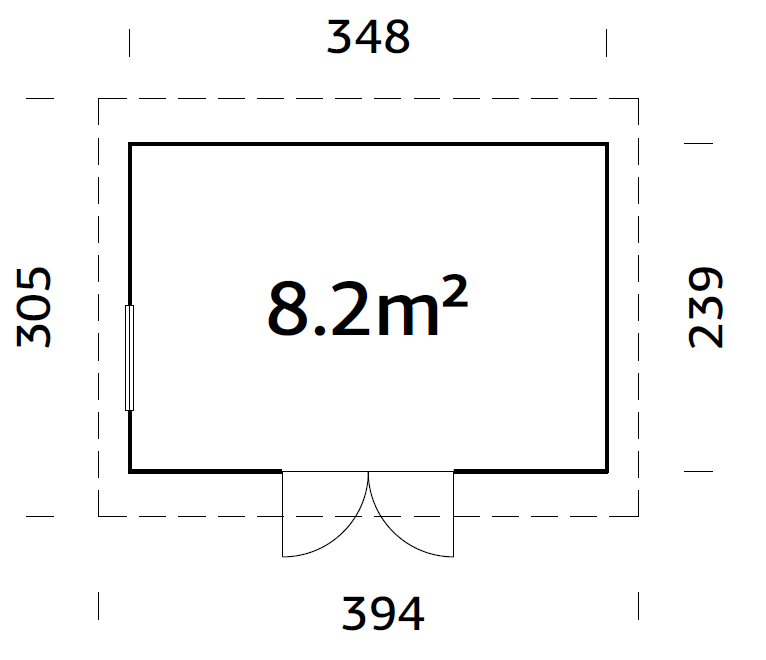 Garden Shed Stig 8.2 m²