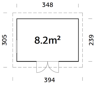 Garden Shed Stig 8.2 m²