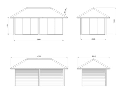 Glass Garden Room Bianca 16.6 m² Set 202 Slide
