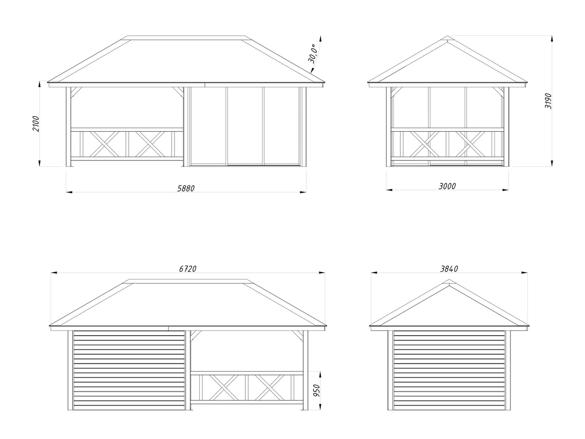 Glass Garden Room Bianca 16.6 m² Set 203 Slide