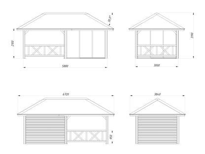 Glass Garden Room Bianca 16.6 m² Set 203 Slide