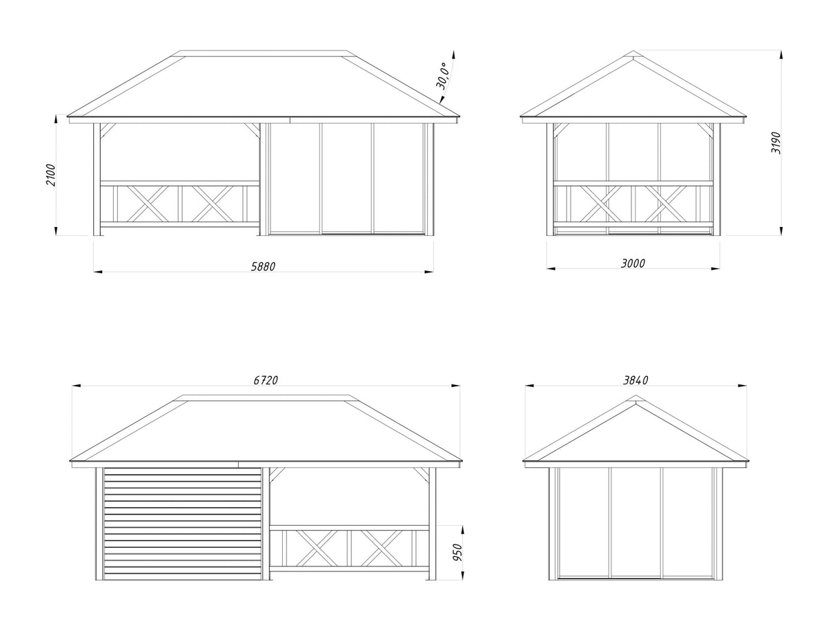 Glass Garden Room Bianca 16.6 m² Set 204 Slide