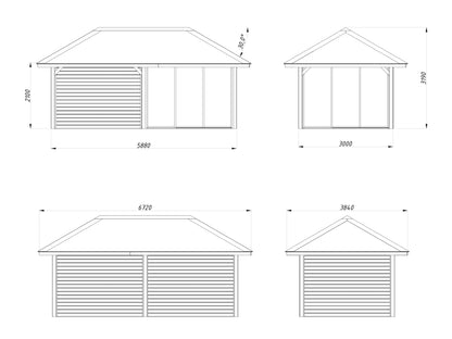Glass Garden Room Bianca 16.6 m² Set 205 Slide