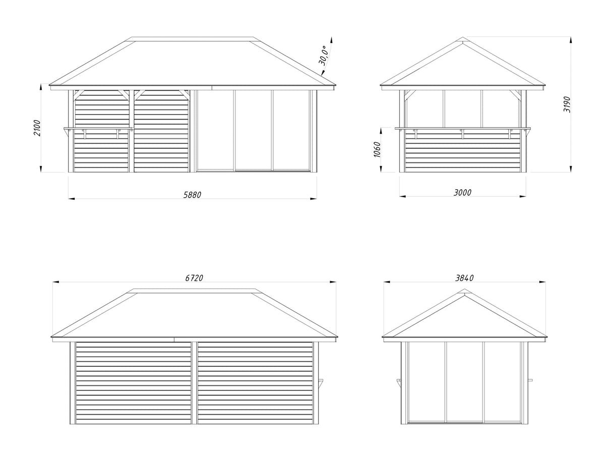 Glass Garden Room Bianca 16.6 m² Set 208 Slide