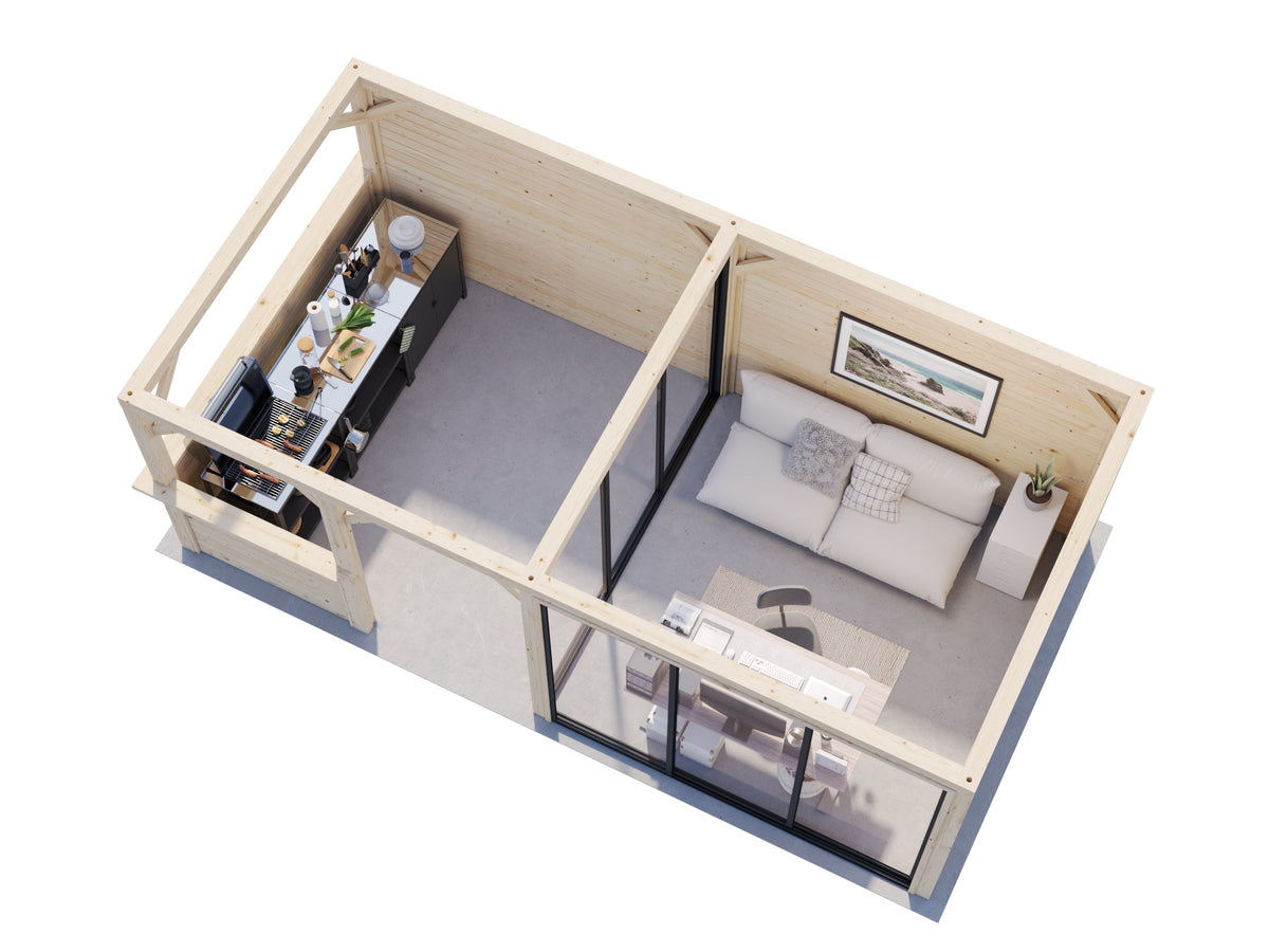Glass Garden Room Bianca 16.6 m² Set 507 Slide Plus