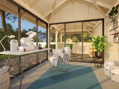 Glass Garden Room Bianca 16.6 m² Set 508 Slide Plus