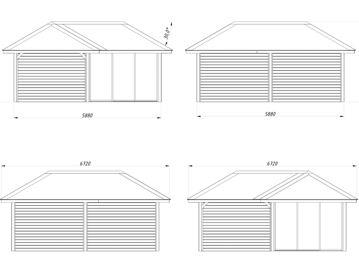 Glass Garden Room Bianca 24.9 m² Set 212 Slide