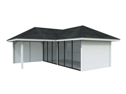 Glass Garden Room Bianca 24.9 m² Set 213 Slide, painted white