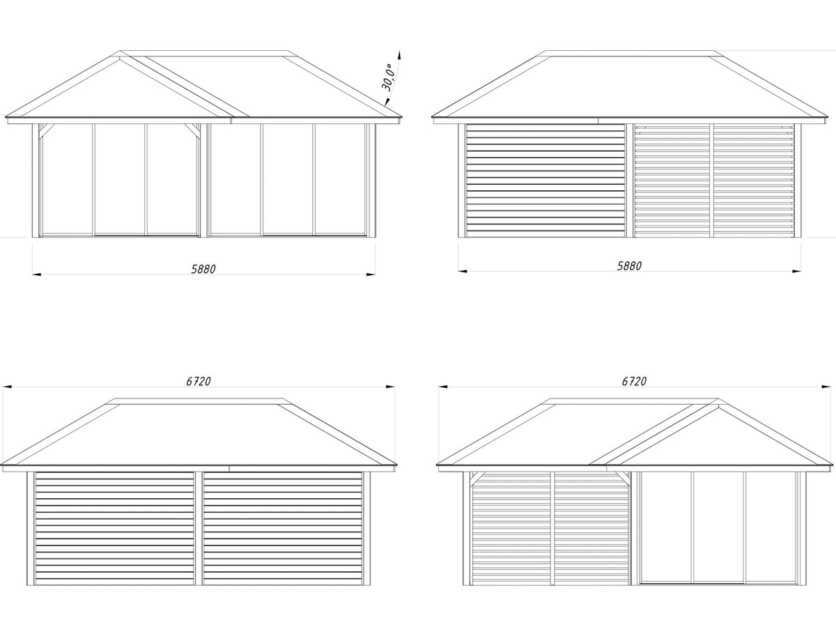 Glass Garden Room Bianca 24.9 m² Set 214 Slide