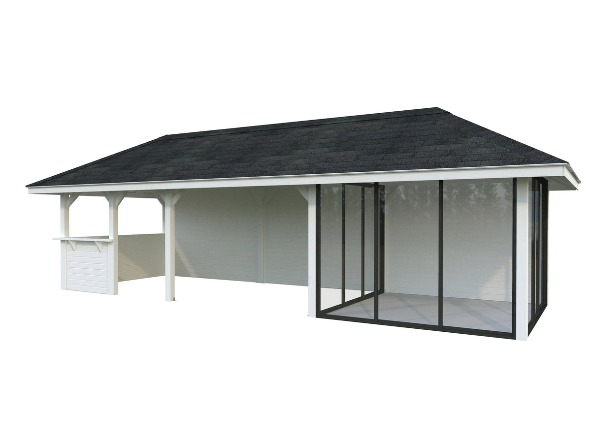 Glass Garden Room Bianca 24.9 m² Set 216 Slide, painted white