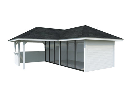 Glass Garden Room Bianca 24.9 m² Set 222 Slide, painted white