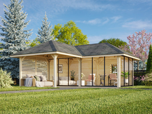 Glass Garden Room Bianca 24.9 m² Set 514 Slide Plus