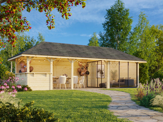 Glass Garden Room Bianca 24.9 m² Set 515 Slide Plus