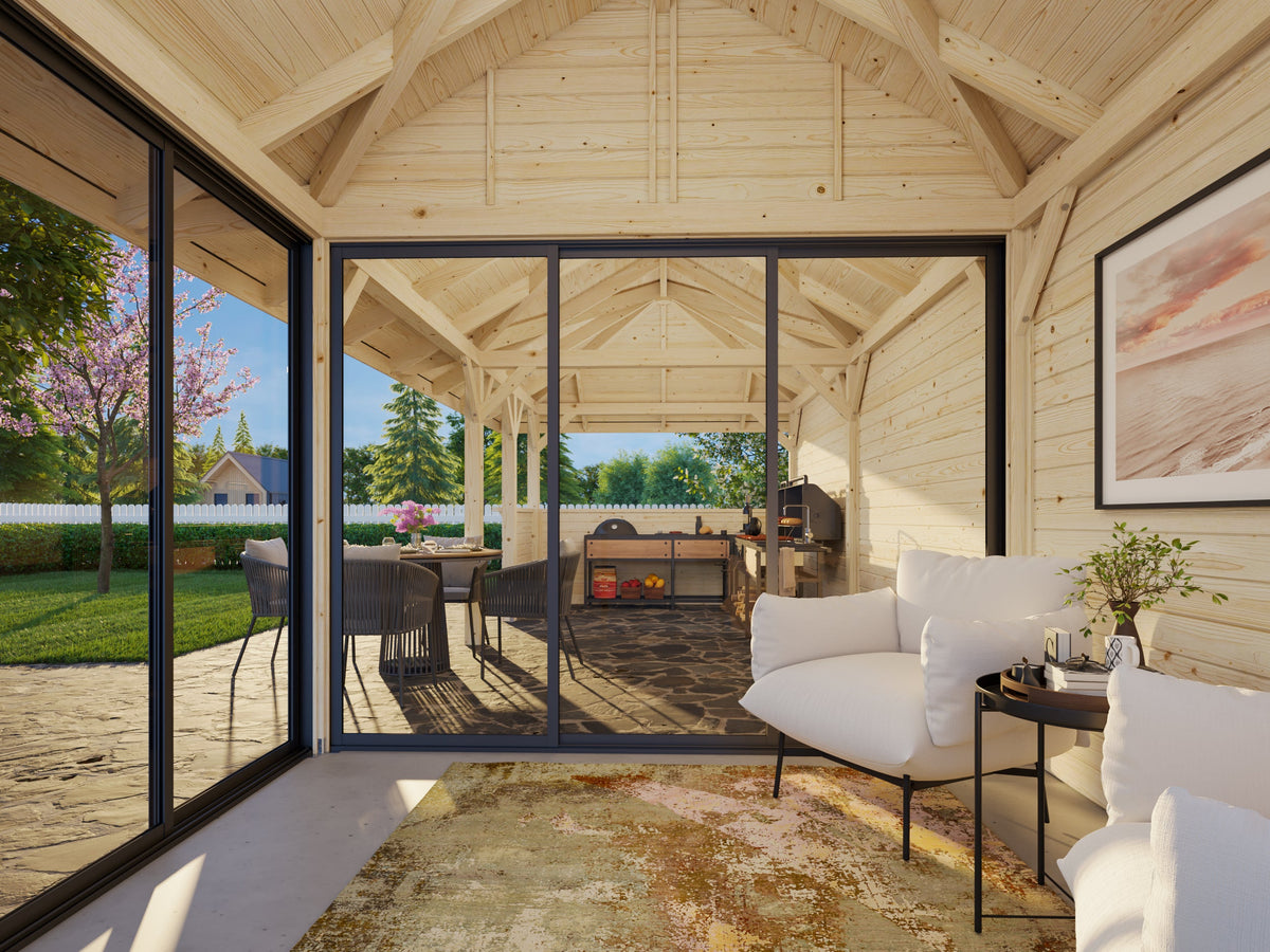 Glass Garden Room Bianca 24.9 m² Set 516 Slide Plus