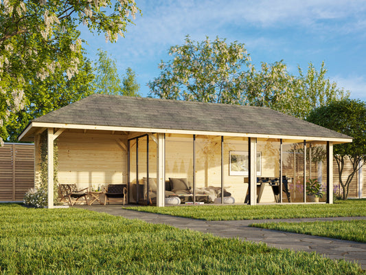 Glass Garden Room Bianca 24.9 m² Set 518 Slide Plus