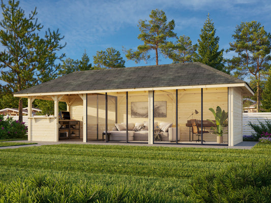 Glass Garden Room Bianca 24.9 m² Set 519 Slide Plus