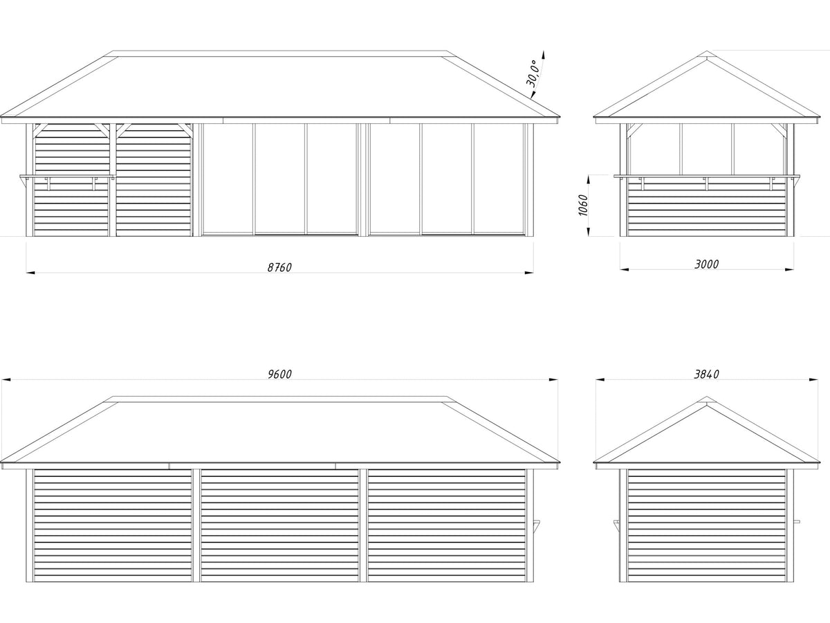 Glass Garden Room Bianca 24.9 m² Set 519 Slide Plus