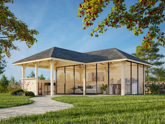 Glass Garden Room Bianca 24.9 m² Set 523 Slide Plus