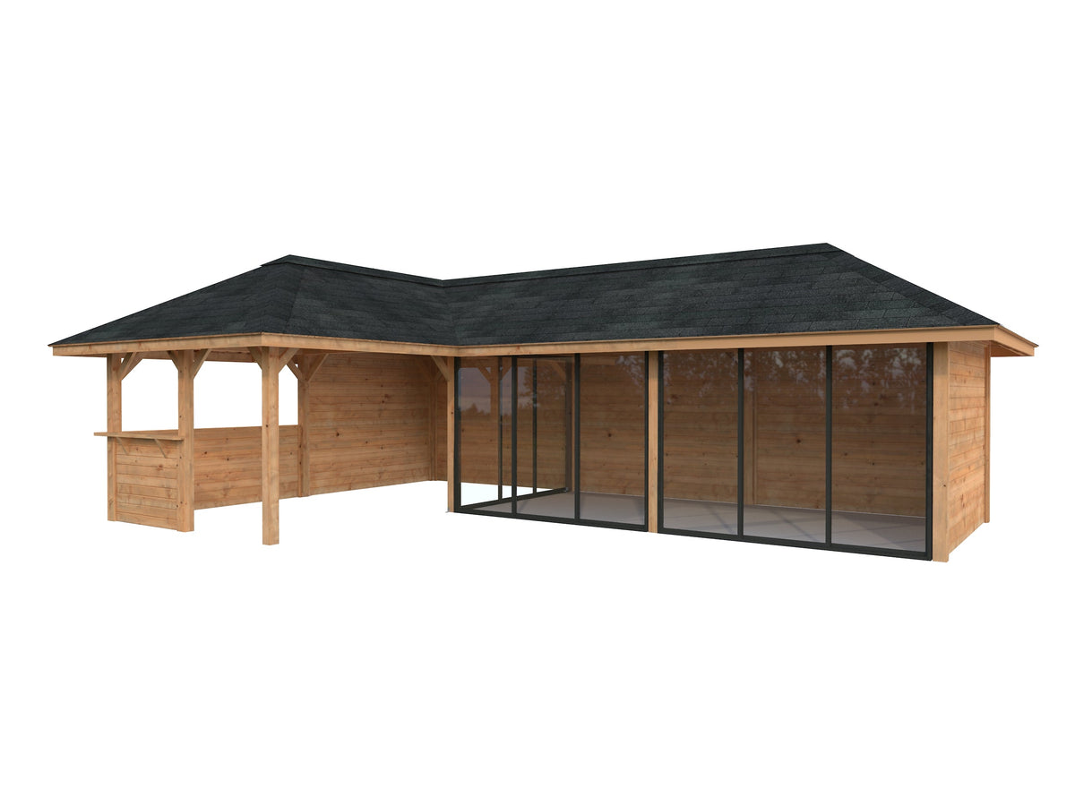 Glass Garden Room Bianca 33.2 m² Set 520 Slide Plus