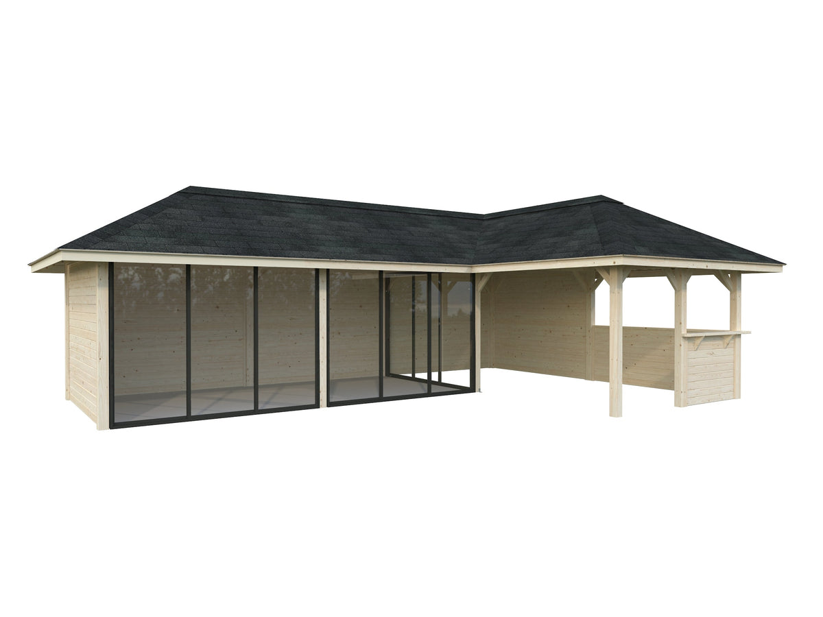 Glass Garden Room Bianca 33.2 m² Set 520 Slide Plus