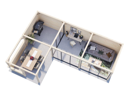 Glass Garden Room Bianca 33.2 m² Set 520 Slide Plus