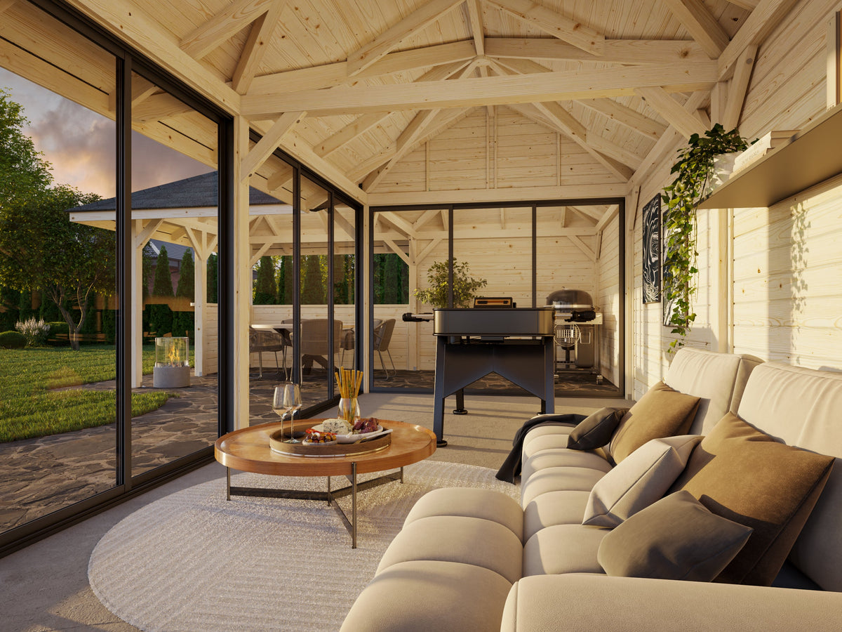 Glass Garden Room Bianca 33.2 m² Set 521 Slide Plus