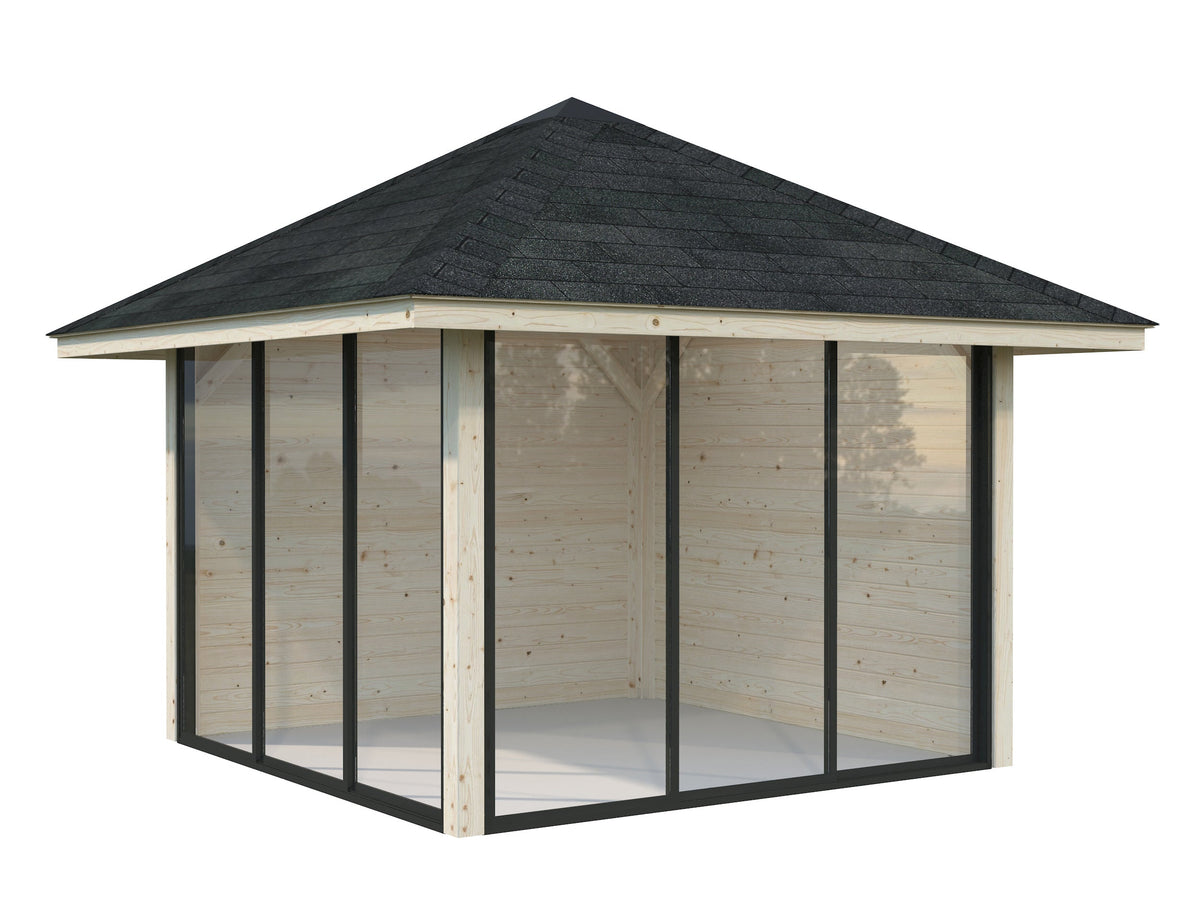 Glass Garden Room Bianca 8.3 m² Set 201 Slide, untreated