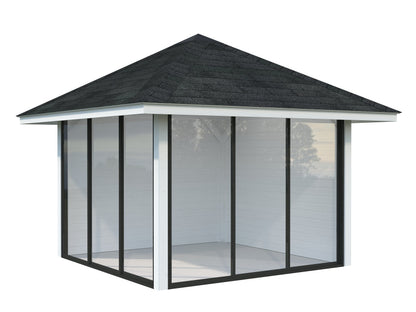 Glass Garden Room Bianca 8.3 m² Set 201 Slide, painted white