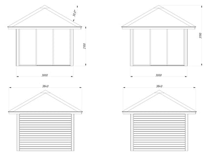 Glass Garden Room Bianca 8.3 m² Set 501 Slide Plus
