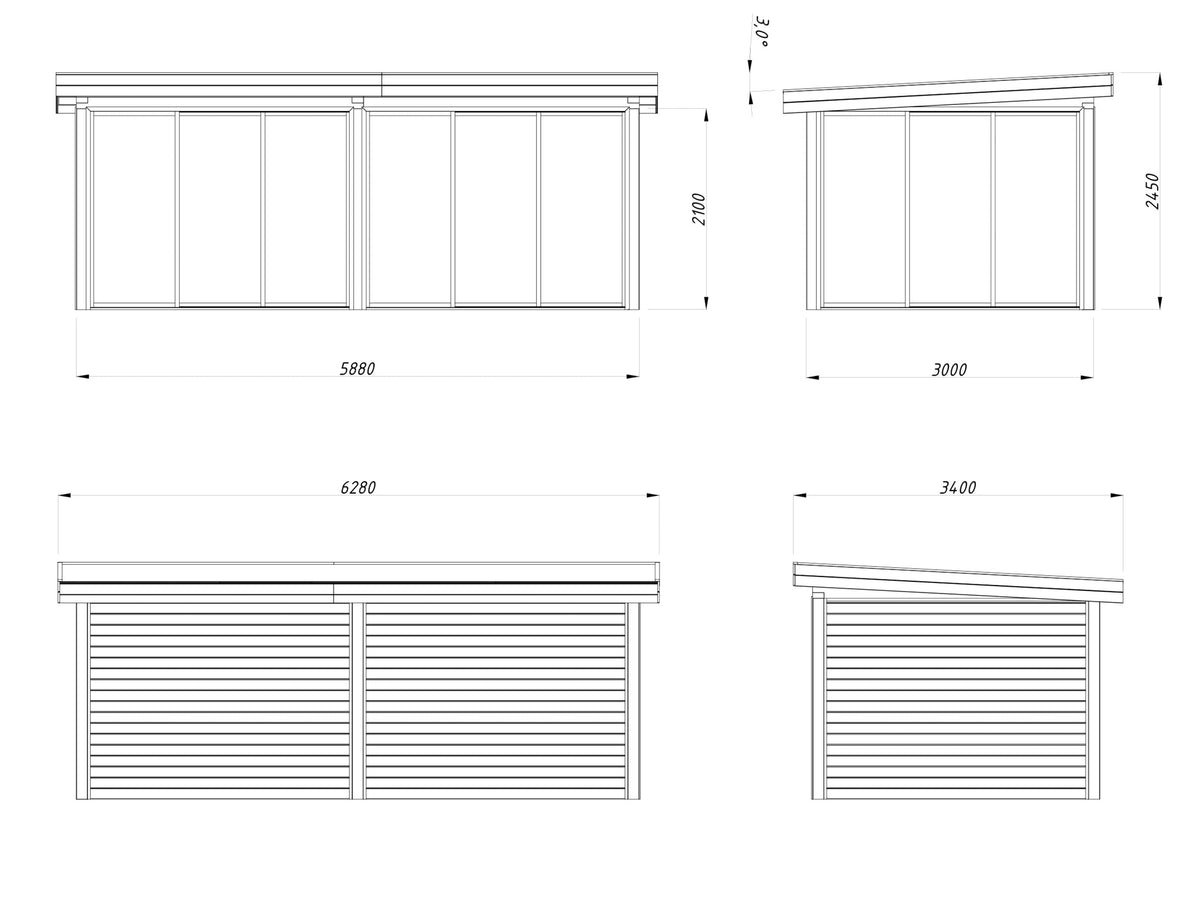 Glass Garden Room Lenna 16.6 m² Set 402 Slide