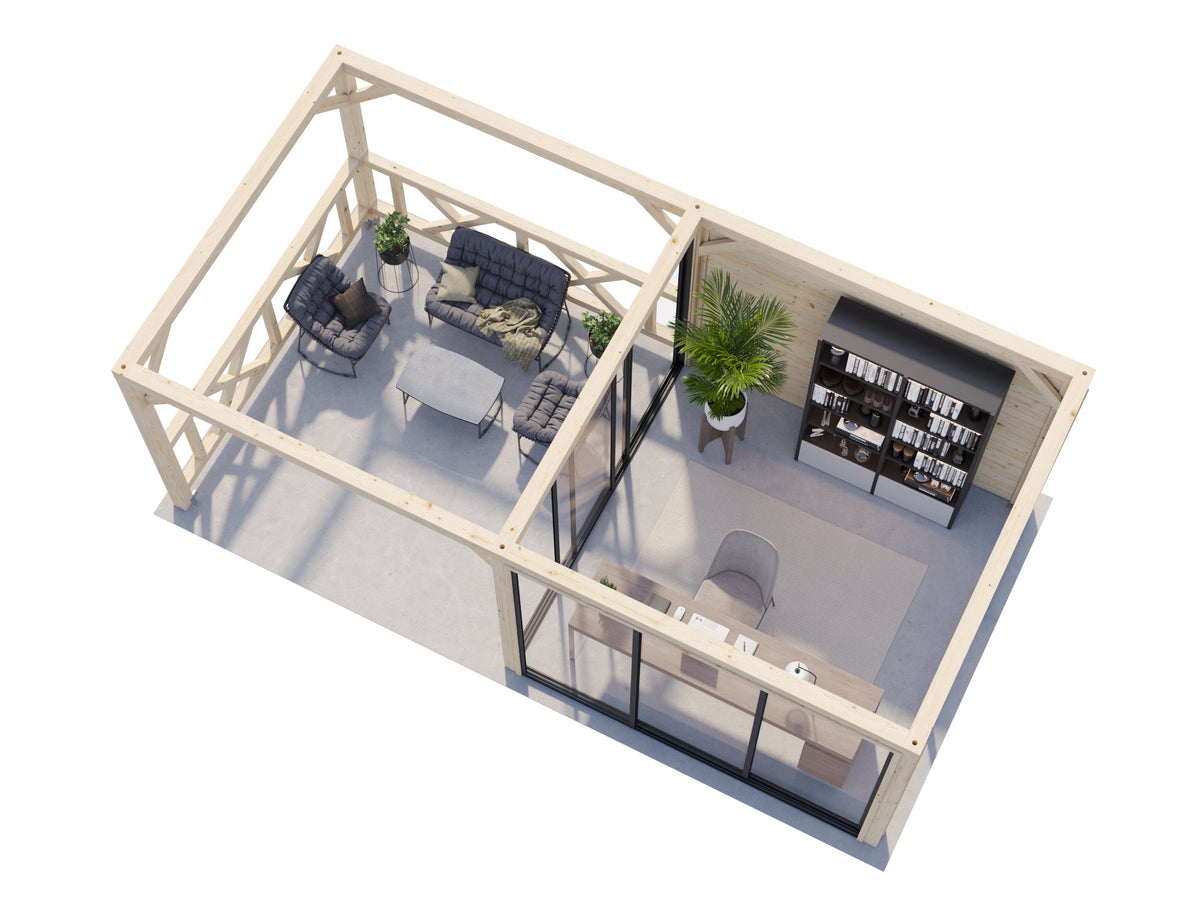 Glass Garden Room Lenna 16.6 m² Set 404 Slide