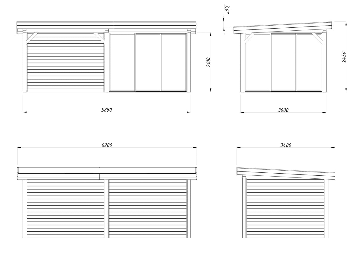 Glass Garden Room Lenna 16.6 m² Set 405 Slide