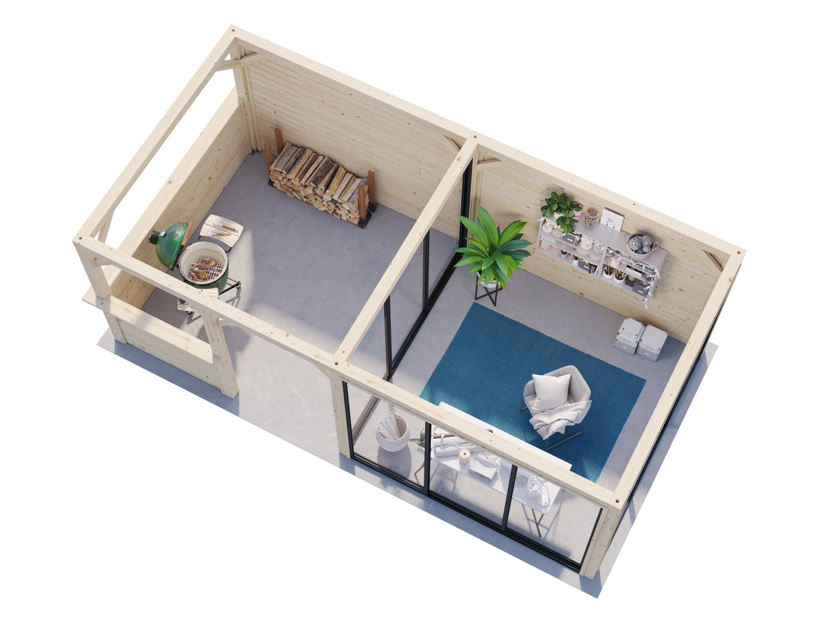 Glass Garden Room Lenna 16.6 m² Set 408 Slide
