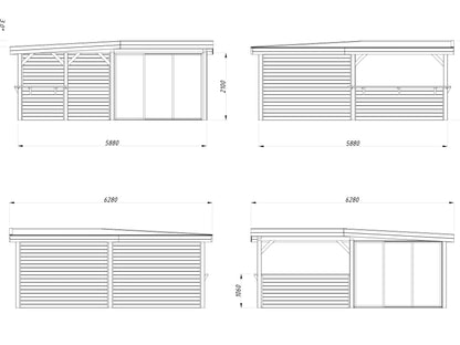 Glass Garden Room Lenna 24.9 m² Set 410 Slide
