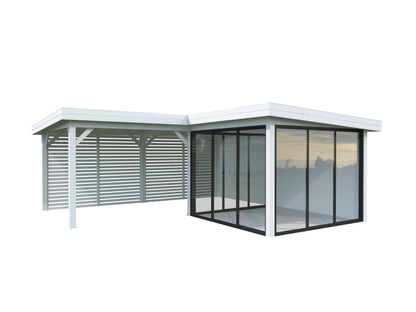 Glass Garden Room Lenna 24.9 m² Set 411 Slide, painted white