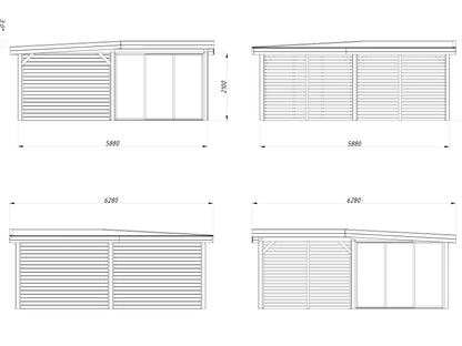 Glass Garden Room Lenna 24.9 m² Set 411 Slide