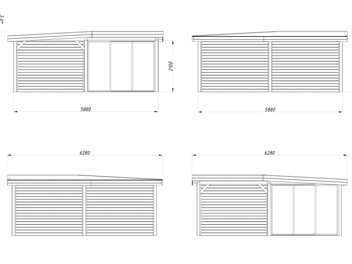 Glass Garden Room Lenna 24.9 m² Set 412 Slide