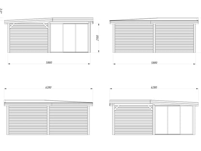 Glass Garden Room Lenna 24.9 m² Set 412 Slide