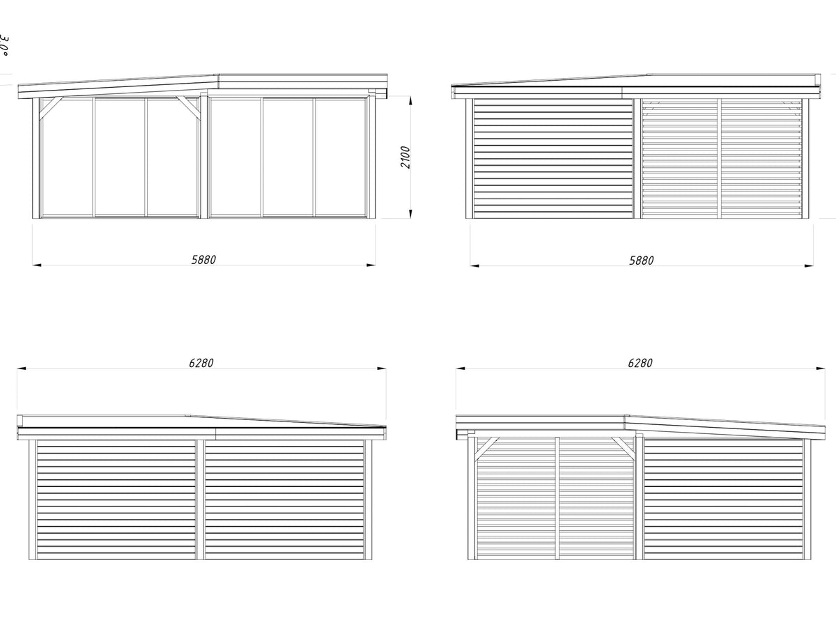 Glass Garden Room Lenna 24.9 m² Set 413 Slide