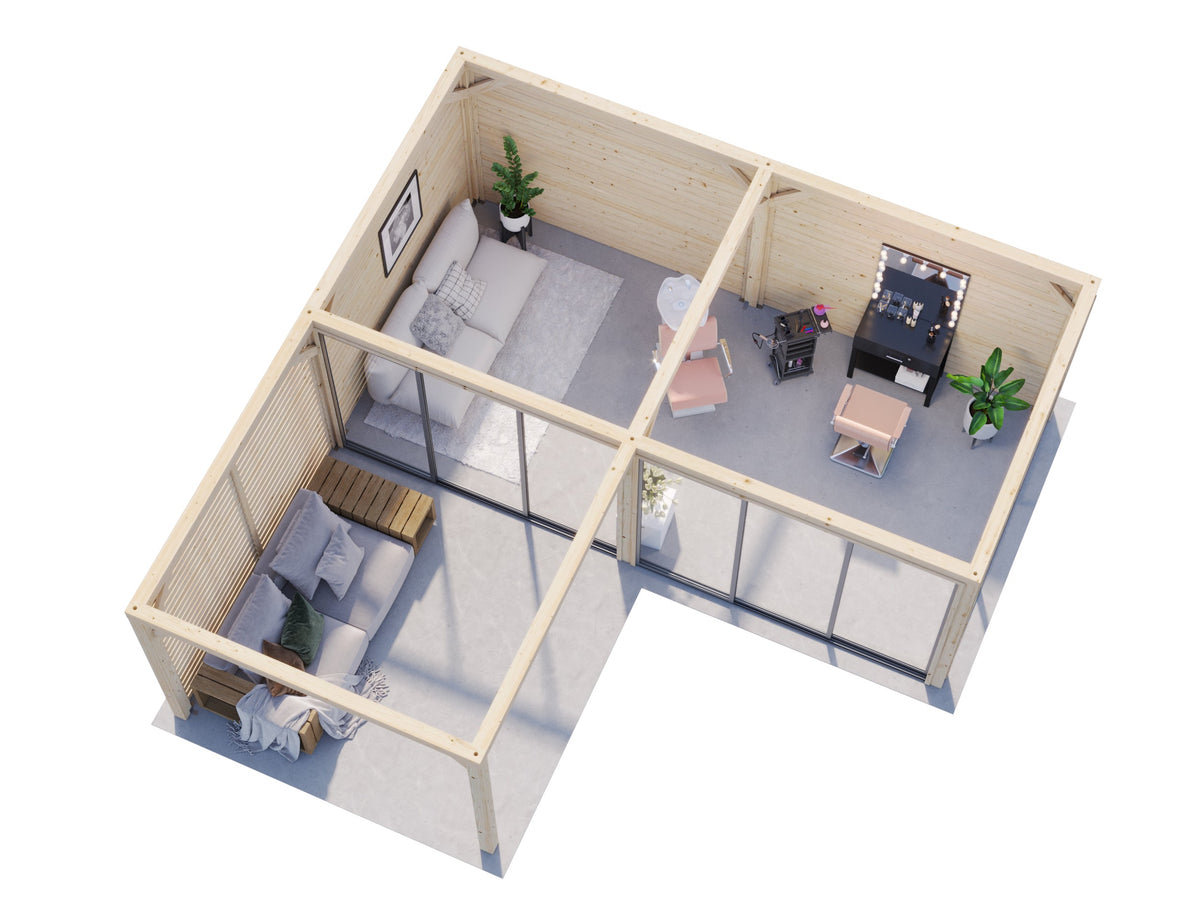 Glass Garden Room Lenna 24.9 m² Set 414 Slide