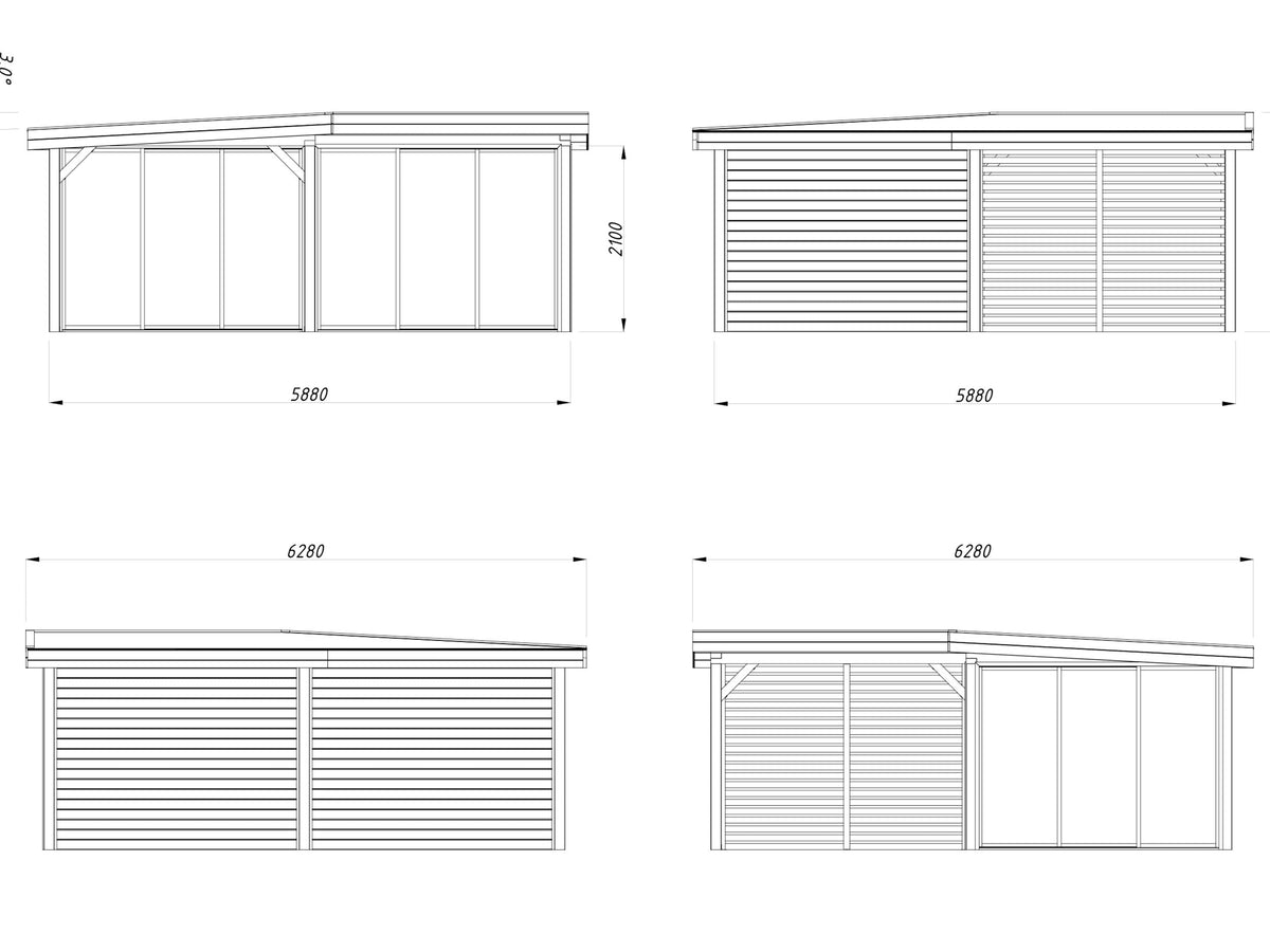 Glass Garden Room Lenna 24.9 m² Set 414 Slide