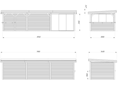 Glass Garden Room Lenna 24.9 m² Set 415 Slide