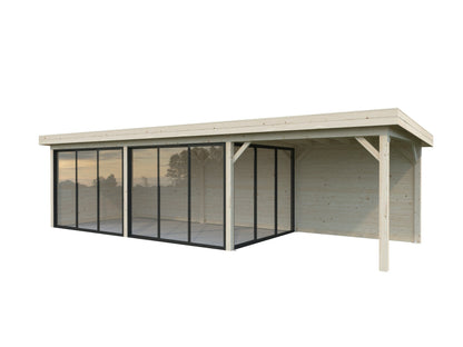 Glass Garden Room Lenna 24.9 m² Set 417 Slide, untreated