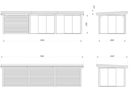 Glass Garden Room Lenna 24.9 m² Set 418 Slide